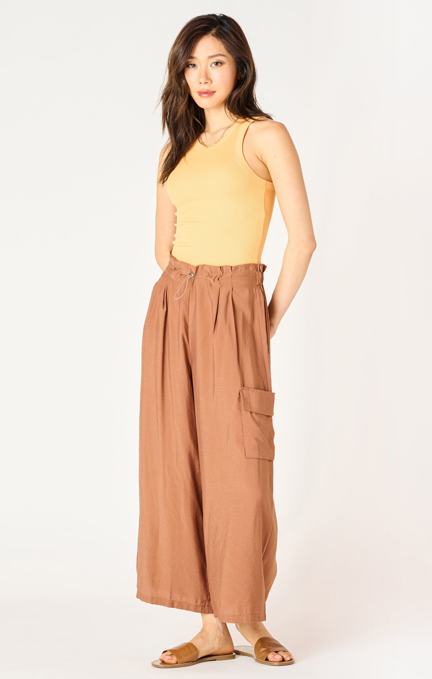 Sienna Wide Leg Drawstring Cargo Pant