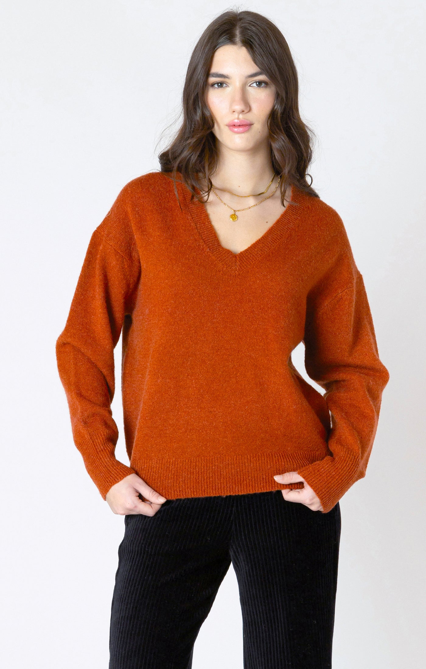 Autumn Glow V-Neck Sweater
