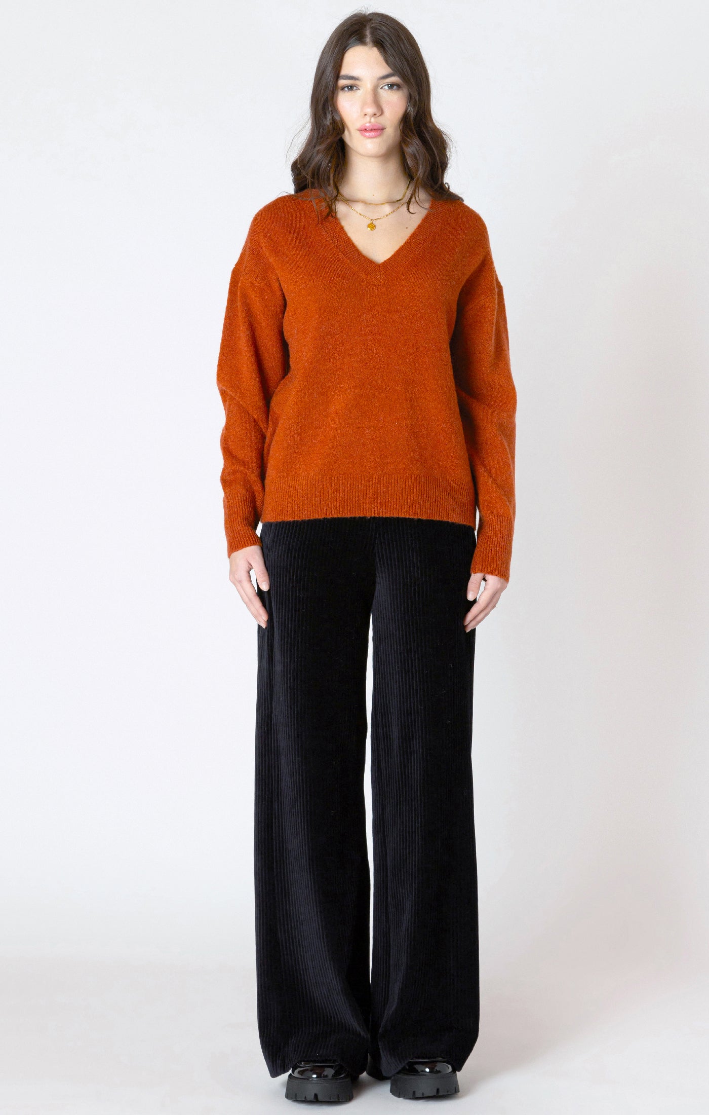 Autumn Glow V-Neck Sweater