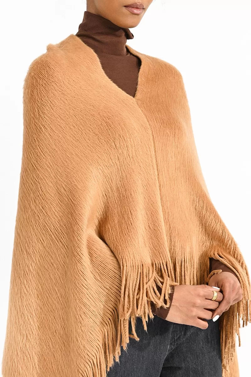 Textured Pullover Poncho
