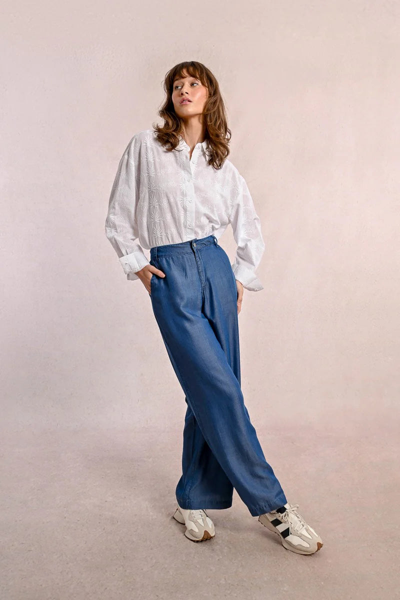 High Waist Flowy WIde Lyocell Pants