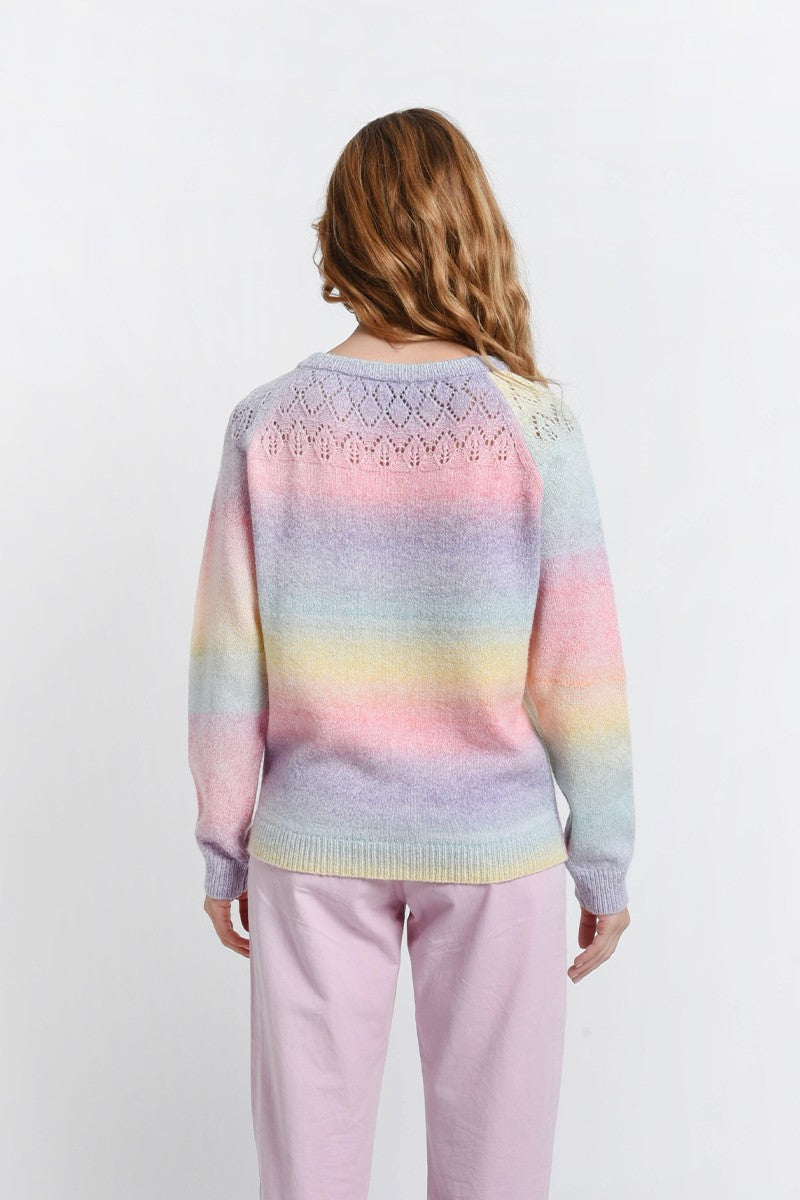 Rainbow Camaieu Stripe Sweater