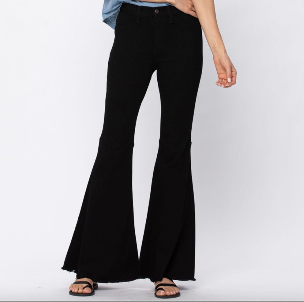 Judy Blue Black High Rise Super Flare Jeans Pizzazz  Beloit