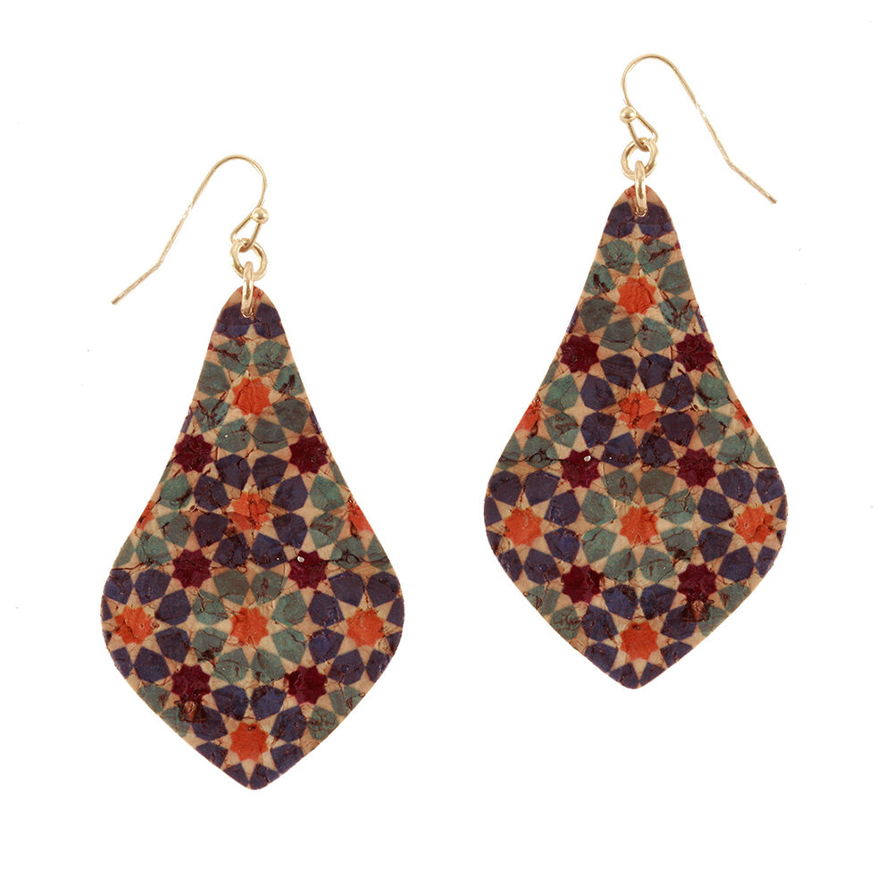 Printed Cork Earrings