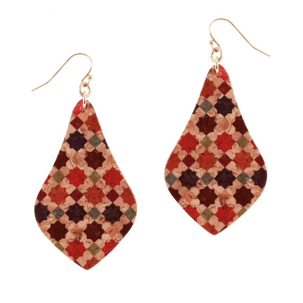 Printed Cork Earrings