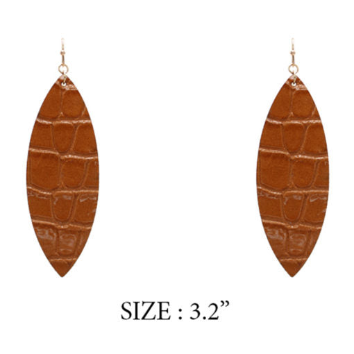 Croc Faux Leather Earrings