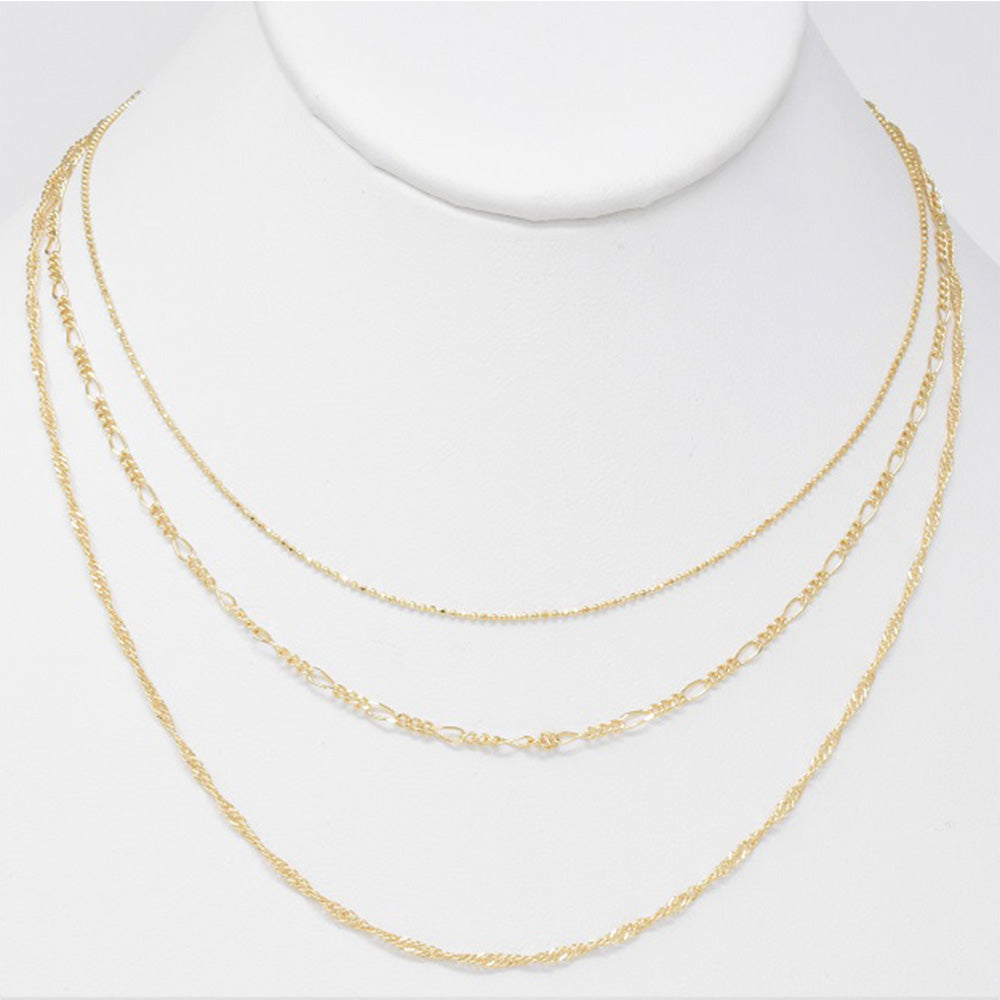 Layered gold hot sale necklace dainty