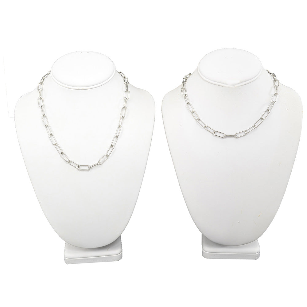 Stainless Steel Paperclip Necklace Set