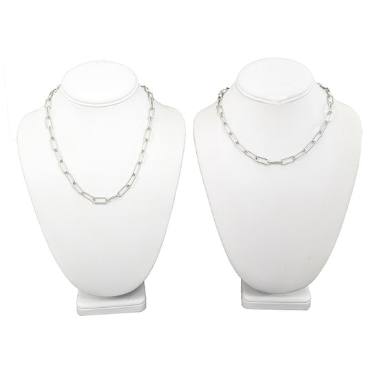 Stainless Steel Paperclip Necklace Set