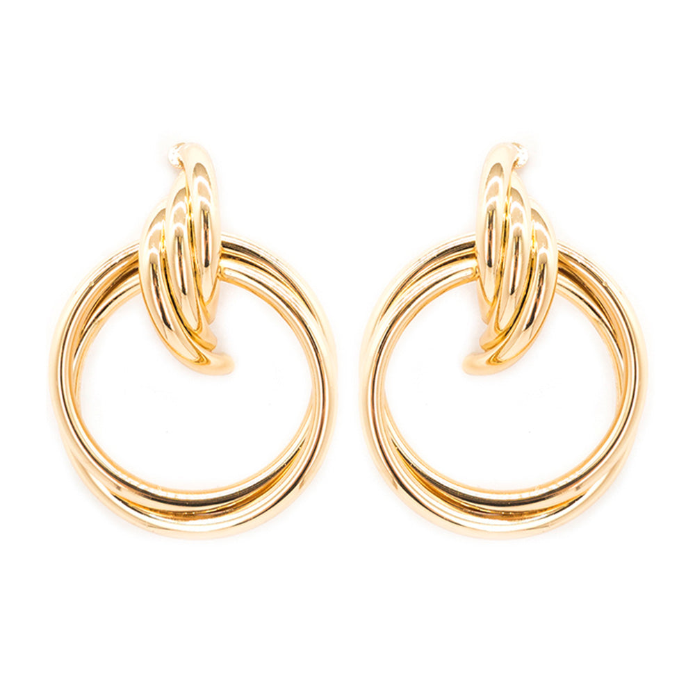 Rope Loop Metal Earrings