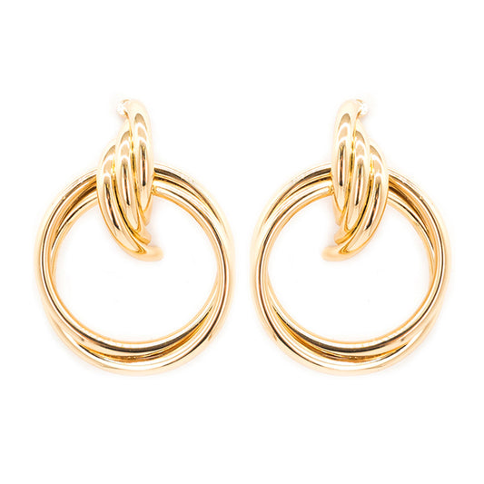 Rope Loop Metal Earrings
