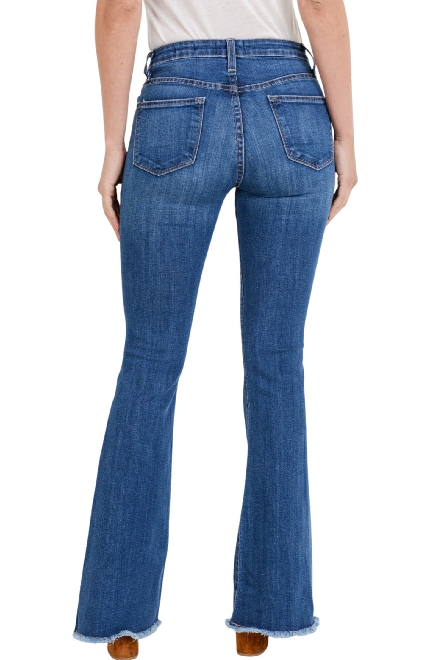 L.T.J Bella Frayed Hem Flare Jeans