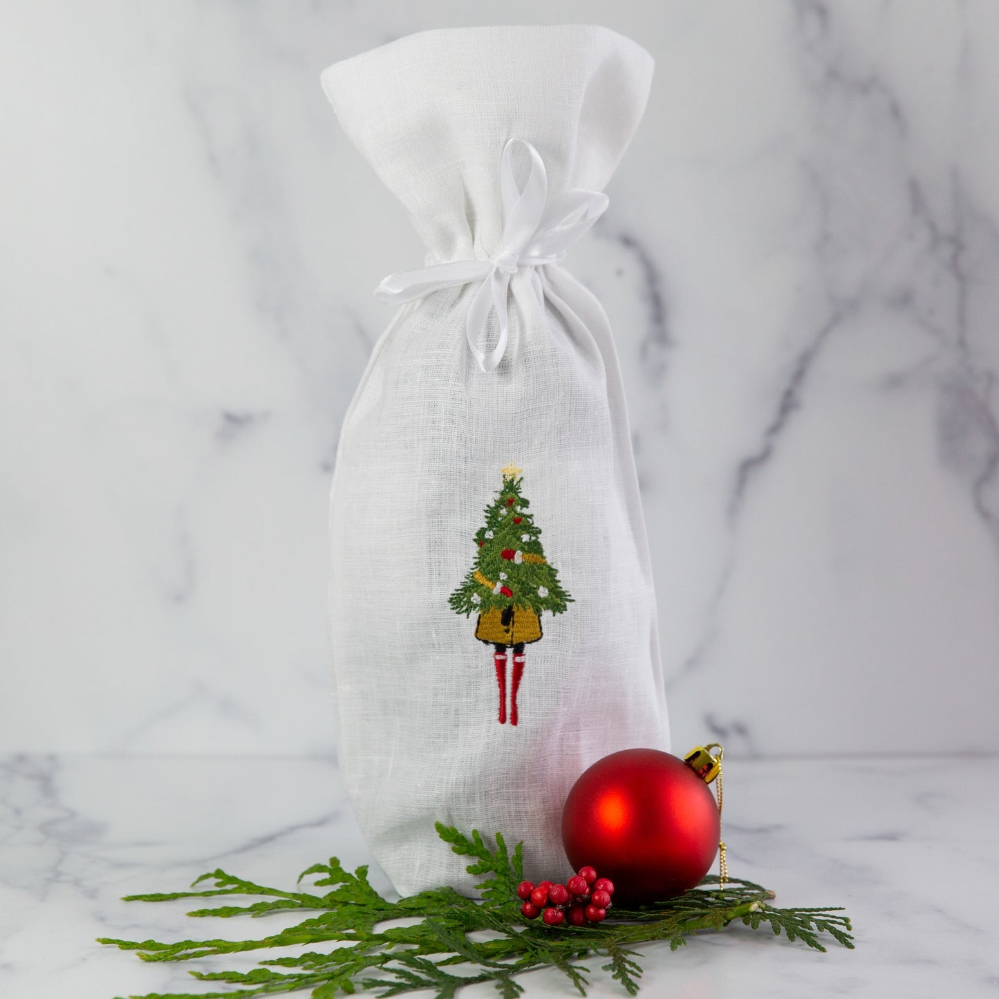 Holiday Girl Wine Bag