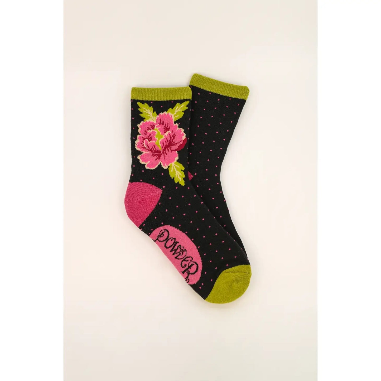 Painted Peony Ankle Socks