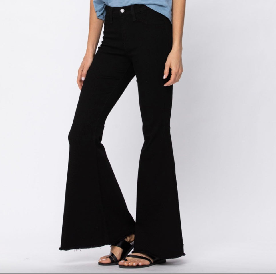Judy Blue Black High Rise Super Flare Jeans Pizzazz  Beloit