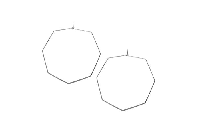 Hexagon Hoop Earring