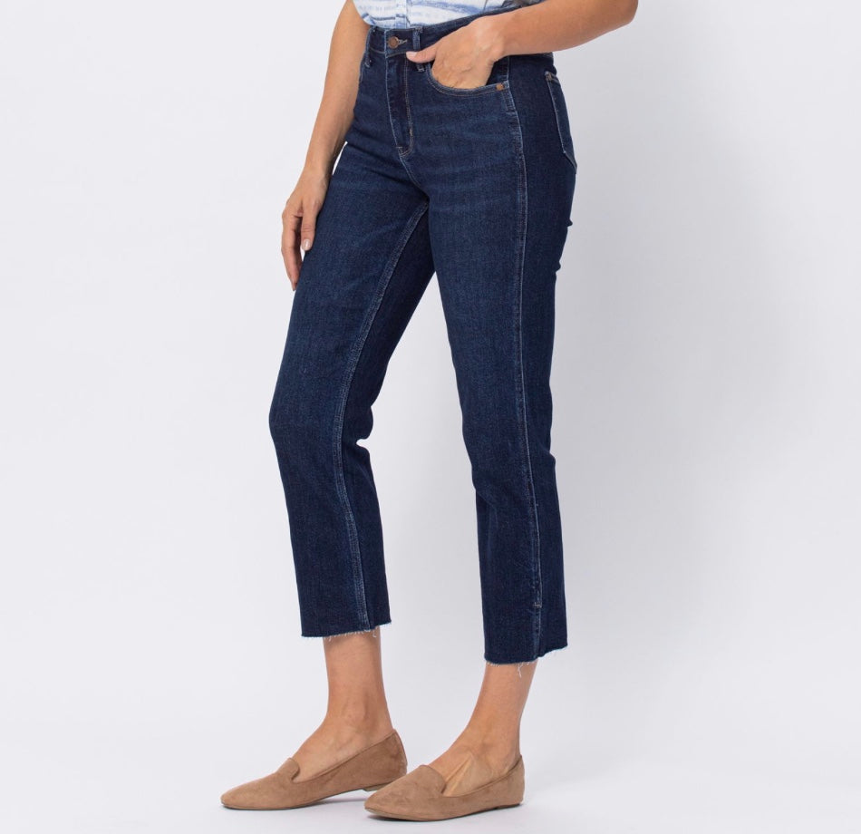 Judy Blue Cropped Side Slit Jeans