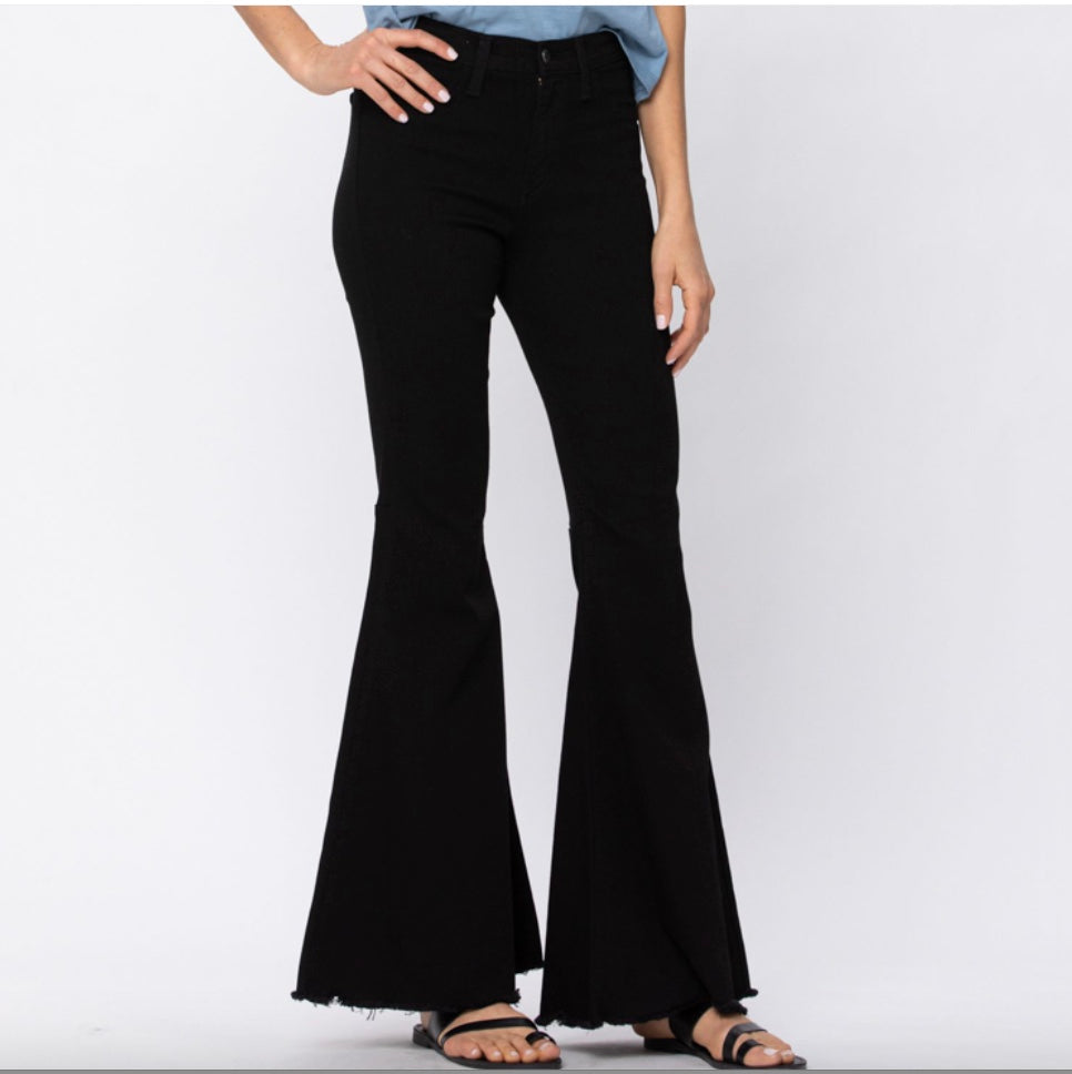 Judy Blue Black High Rise Super Flare Jeans Pizzazz  Beloit