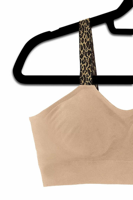 Plus Size Leopard Attached to Nude Bra