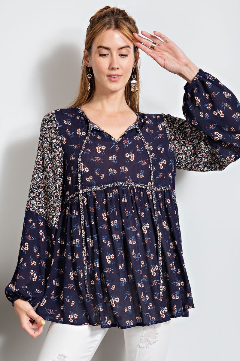 Floral Print Boho Top