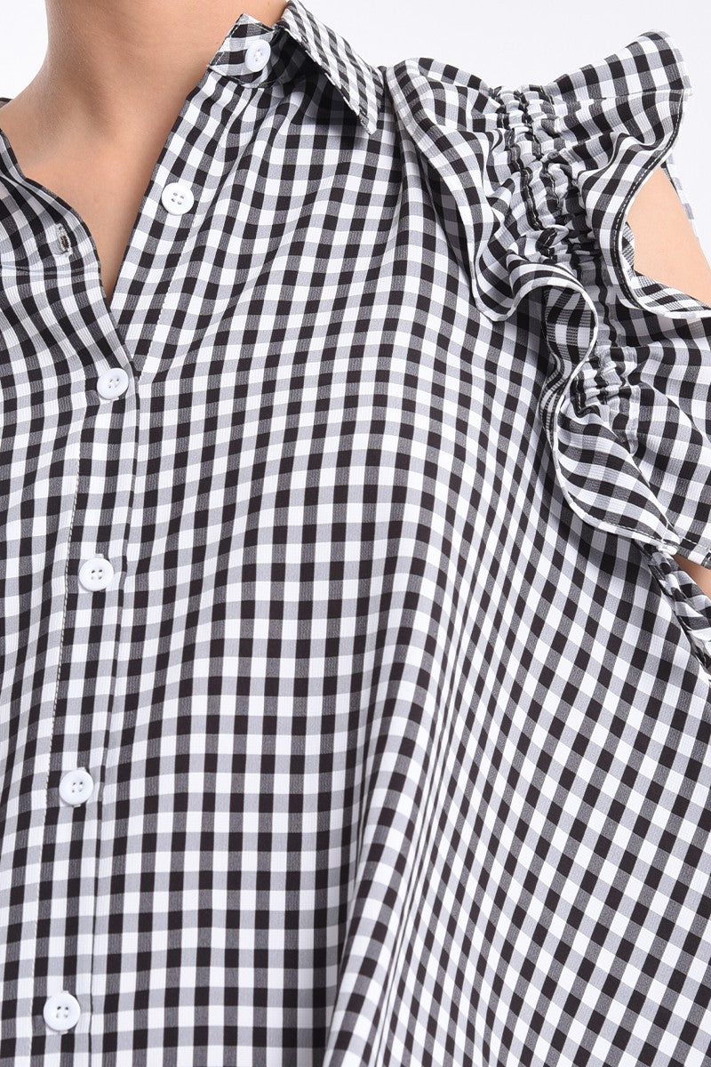 Mini Gingham Shirt Dress