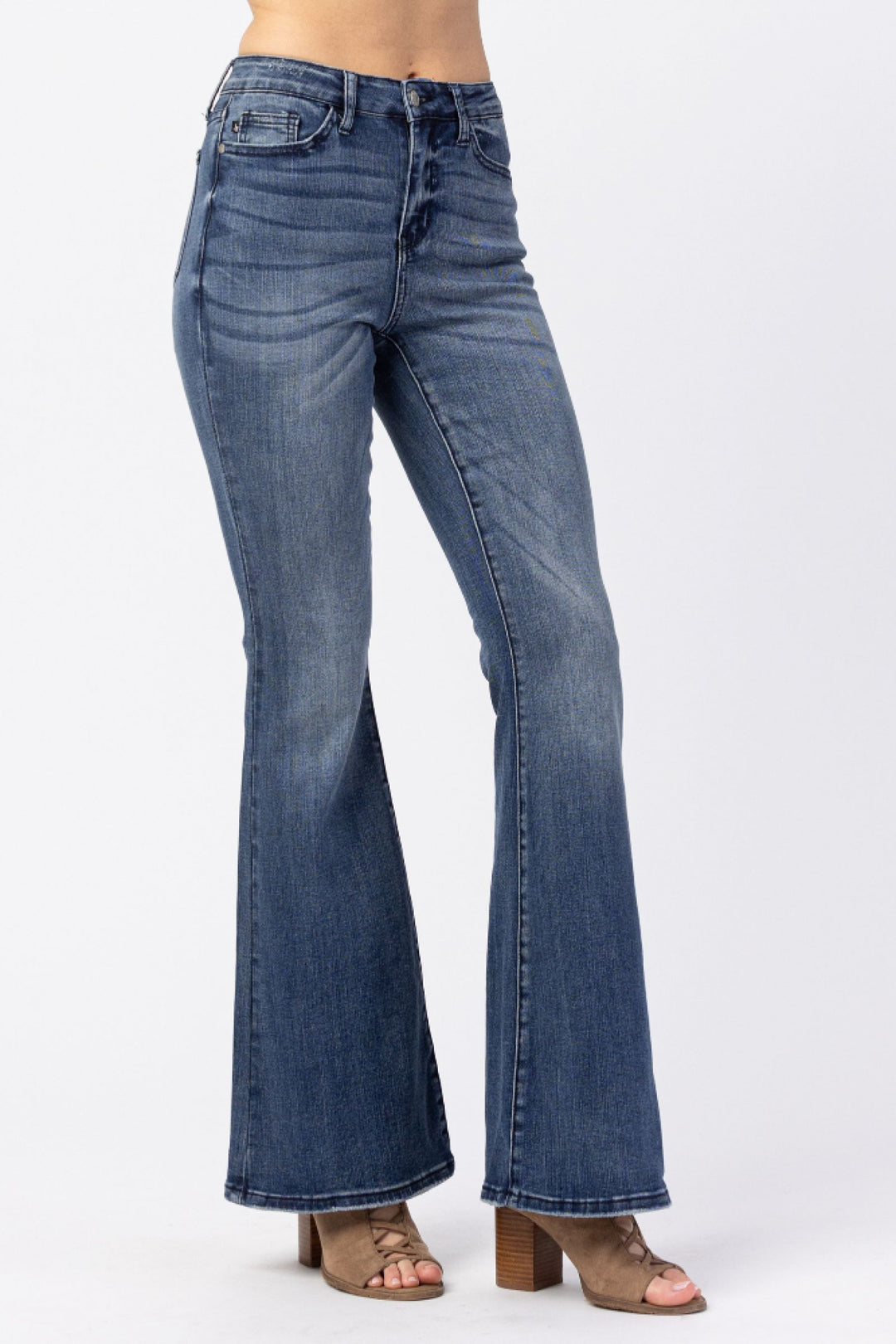 Judy Blue Contrast Trouser Flare Denim