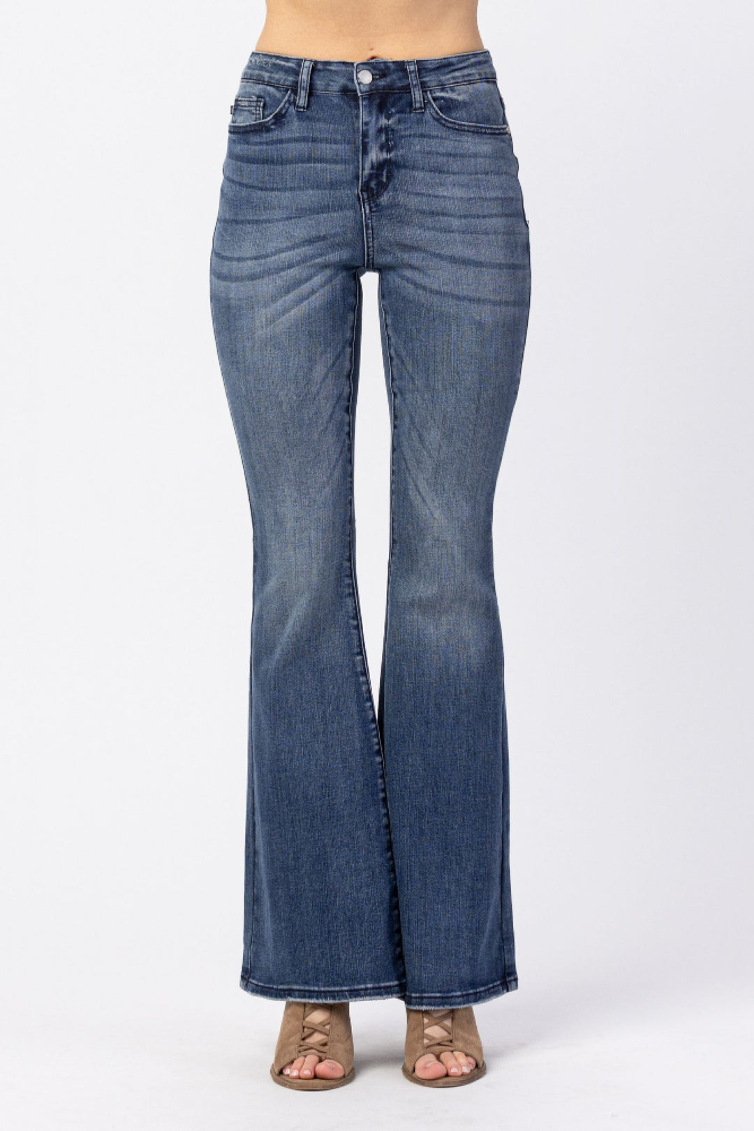 Judy Blue Contrast Trouser Flare Denim
