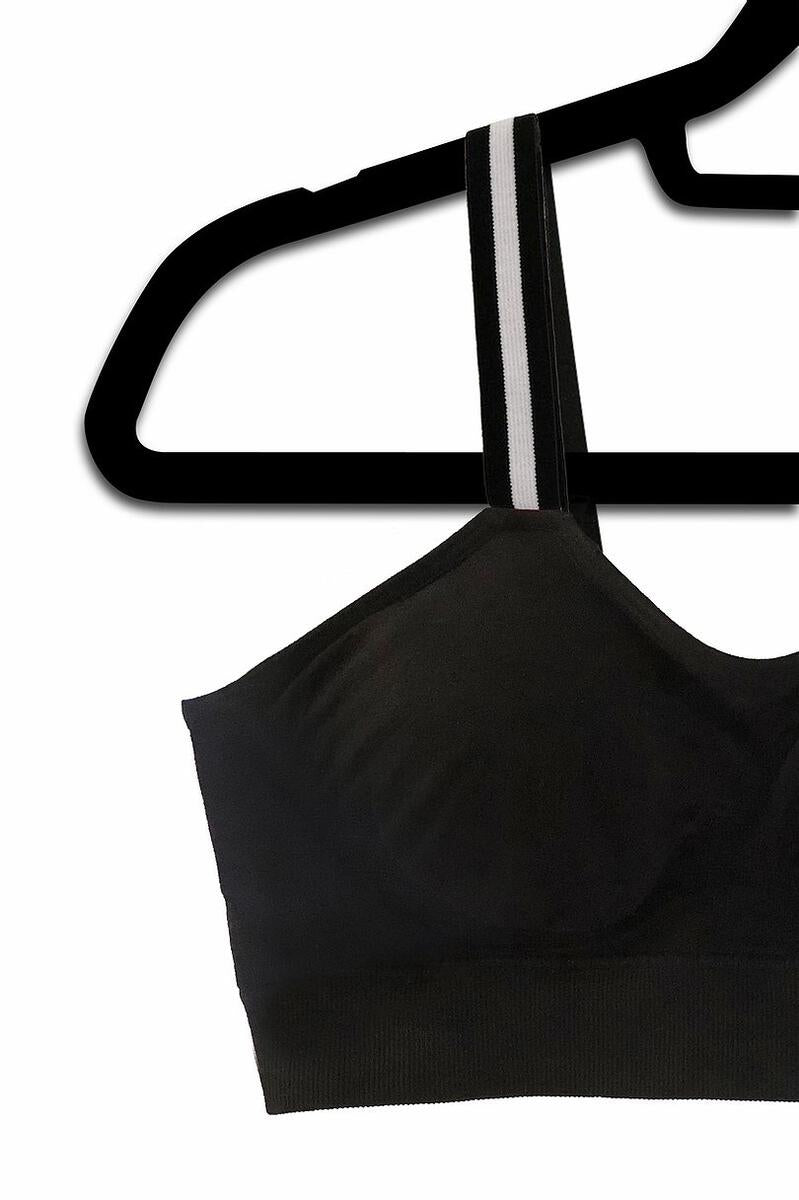 Tuxedo Stripe Attached to Black Bra
