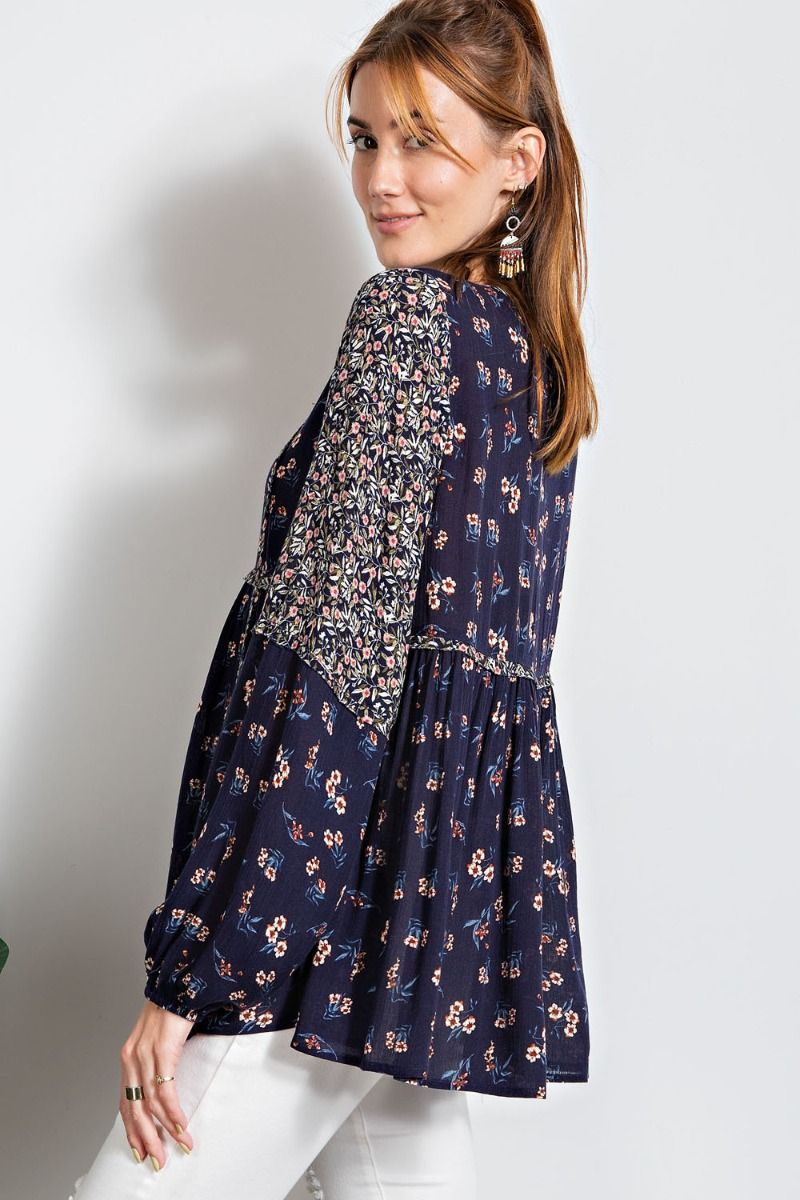 Floral Print Boho Top