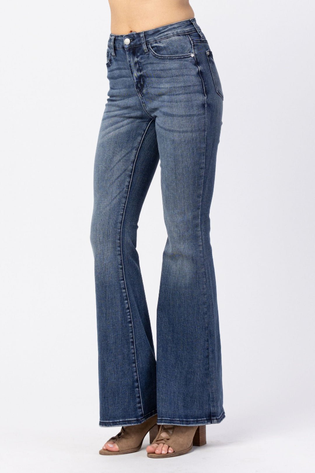 Judy Blue Contrast Trouser Flare Denim