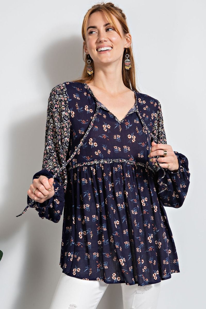 Floral Print Boho Top