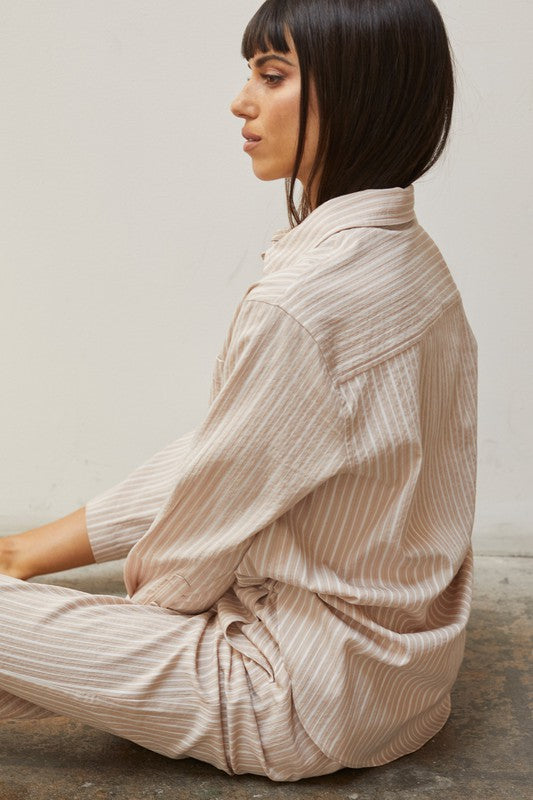 Jia Striped Pajama Set
