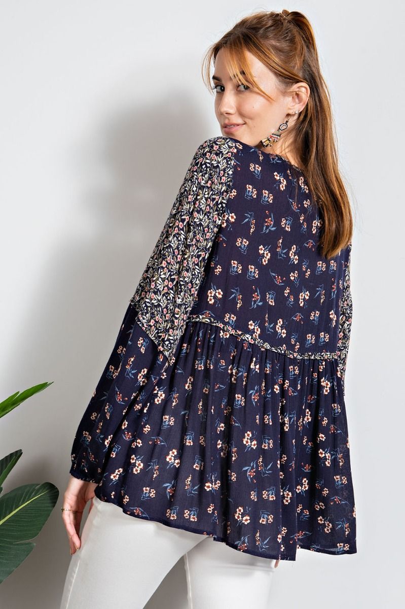 Floral Print Boho Top