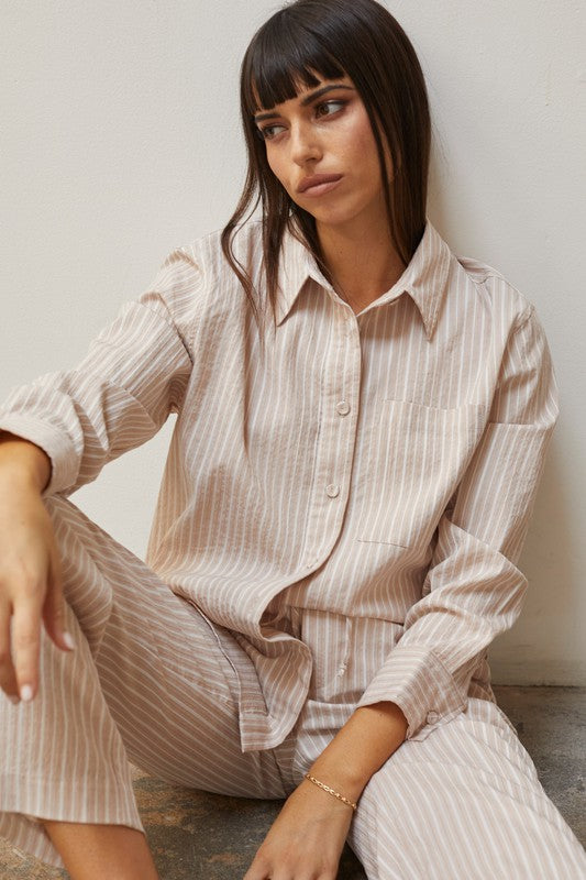 Jia Striped Pajama Set