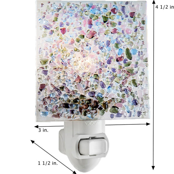 Fused Glass Chips Colorful Glass Night Light