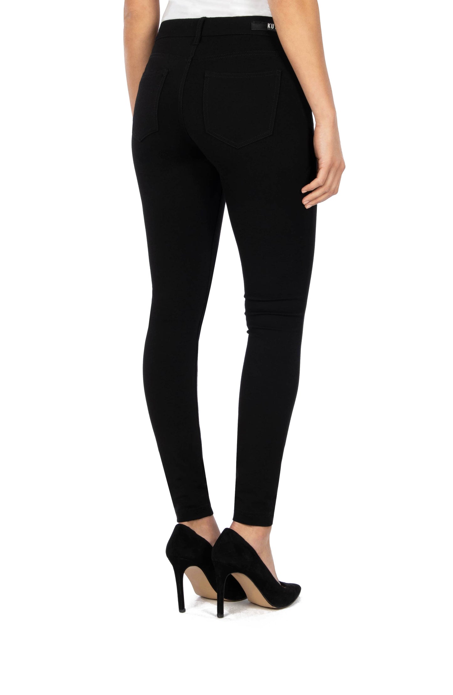 Kut From The Kloth Mia High Rise Jet Black Fab Ab Toothpick Skinny Jeans