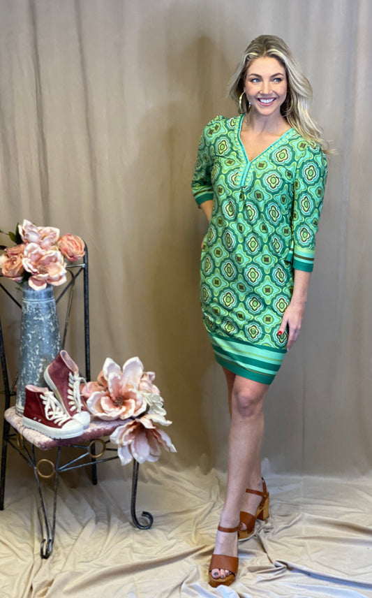 Embellished Geometric Mini Dress