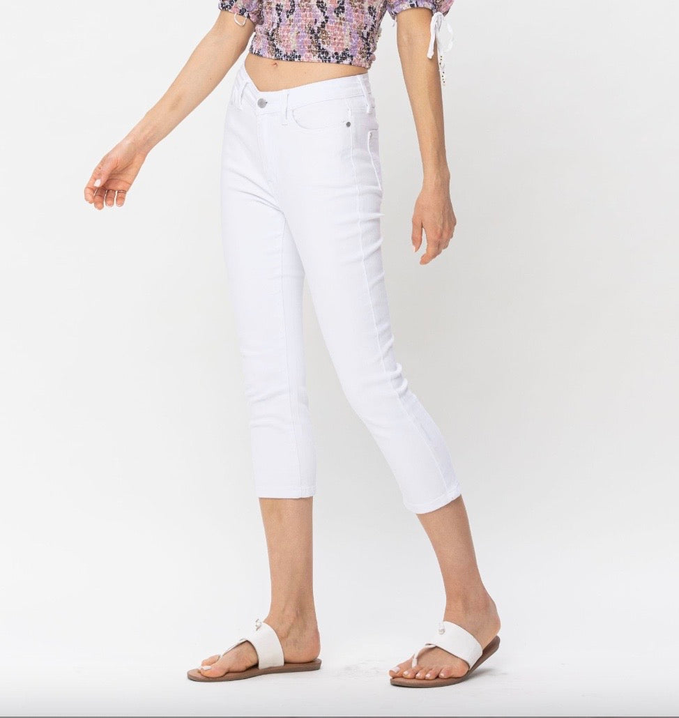 Judy Blue Snow White Capri Jeans