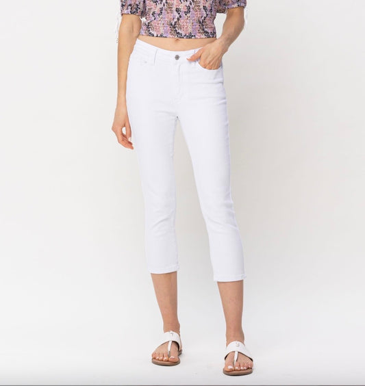 Judy Blue Snow White Capri Jeans