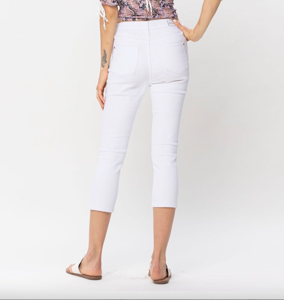 Judy Blue Snow White Capri Jeans