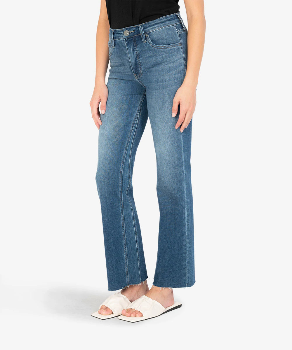 Kut From The Kloth Kelsey High Rise Fab Ab Ankle Flare Jeans