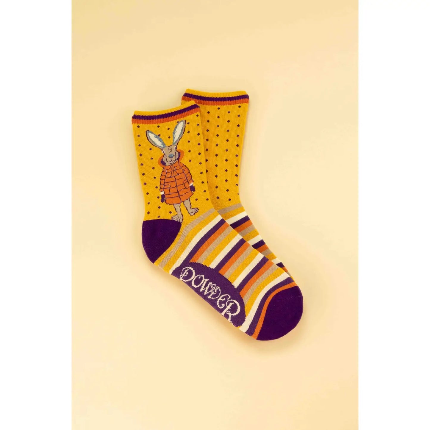 Puffa Jacket Bunny Ankle Socks Mustard