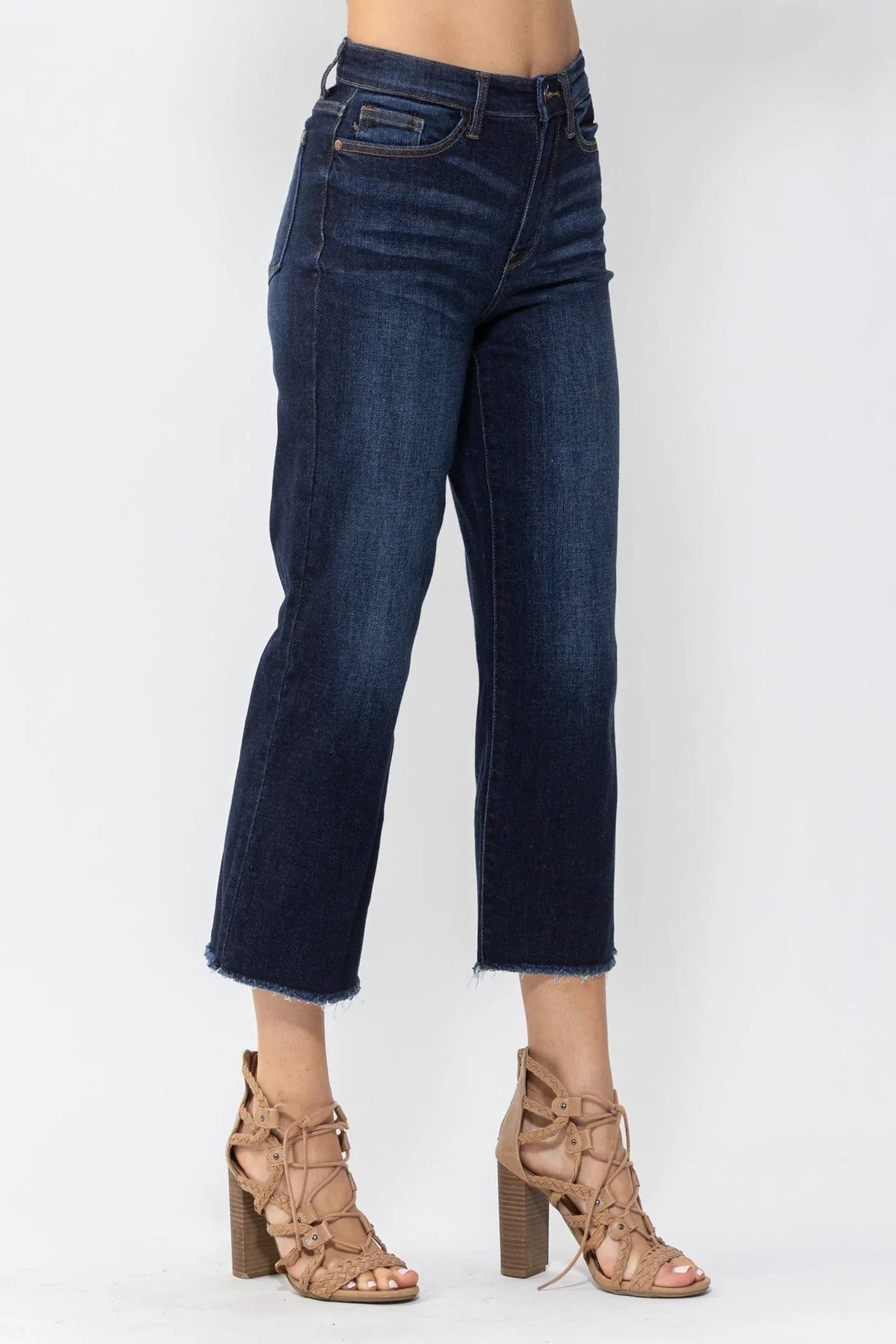 Judy Blue Cropped Wide Leg Jeans
