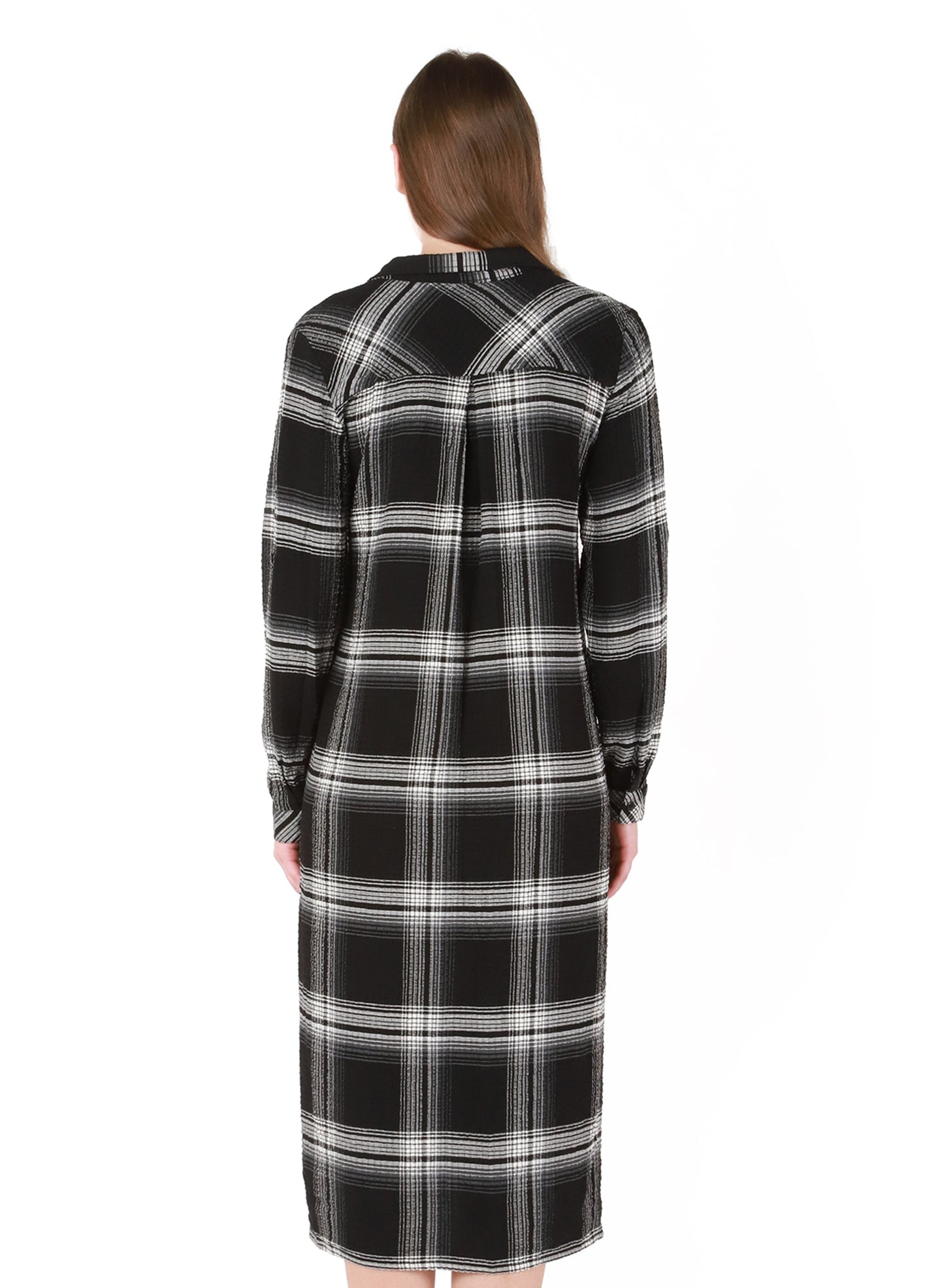 Penthouse Plaid Midi Shirt Dress