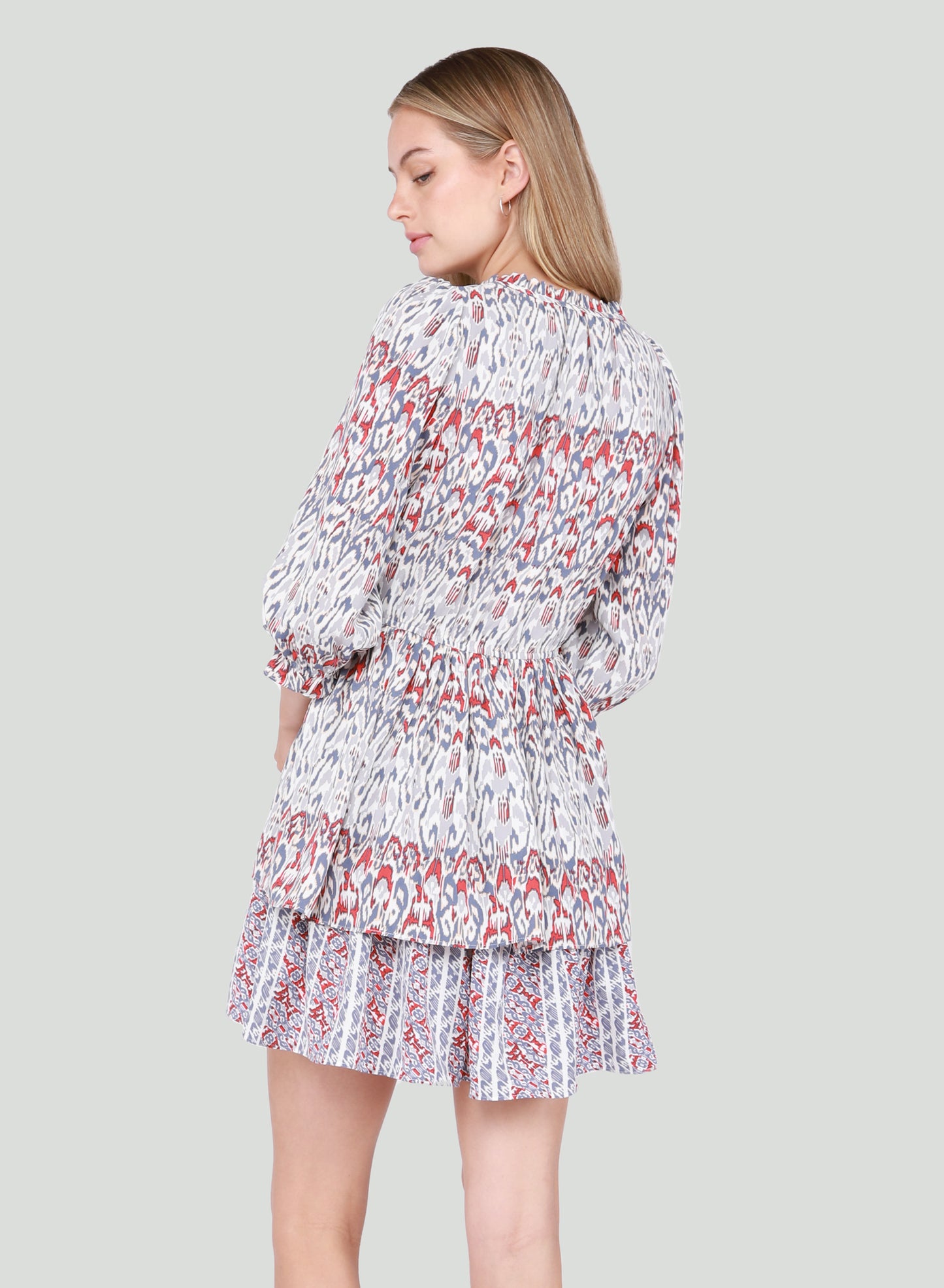 Ikat Smocked Mini Dress