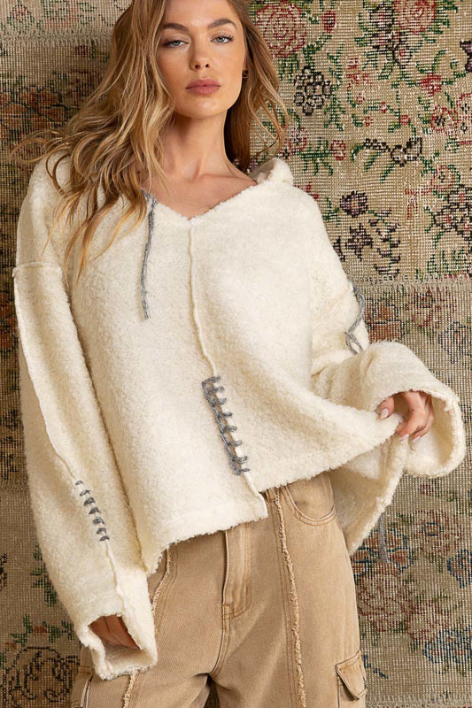 Oversized Sherpa Hoodie Sweater