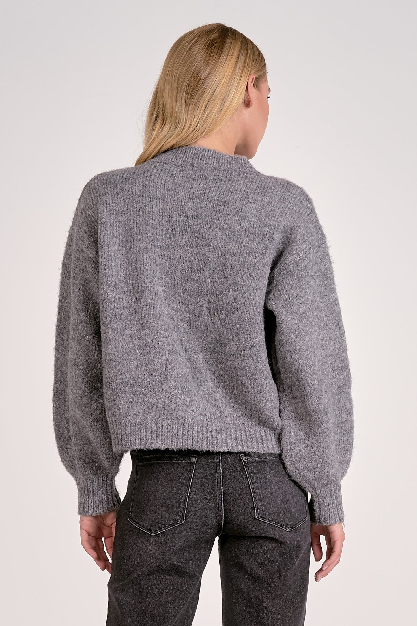 Soft Focus Tie-Front Fuzzy Sweater