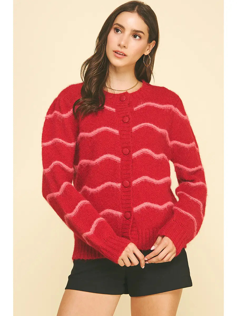 The Sweetheart Striped Cardi