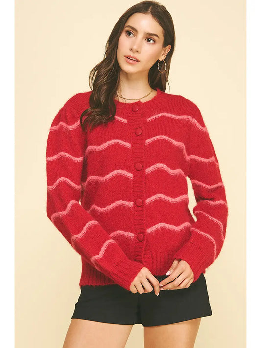 The Sweetheart Striped Cardi