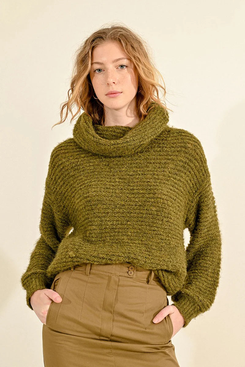 Chunky Wide Turtleneck Sweater